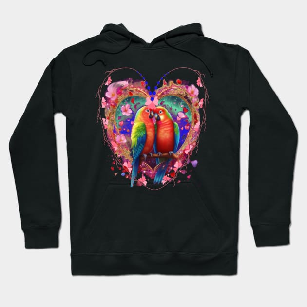 Galentines day and Valentine’s Day lovebirds Hoodie by sailorsam1805